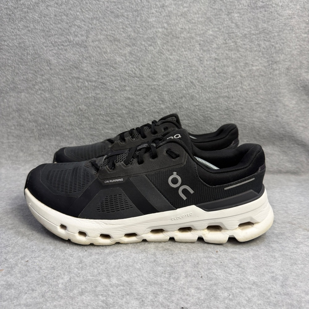 On Running Men's Black and White Athletic Shoes